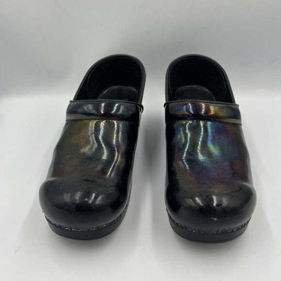 Dansko  Metallic on Black Patent Women's Clog size 41/10.5 US - Picture 2 of 8
